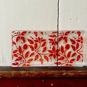 Sandra Kaye Fused Glass Poinsettia Dish